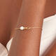  Pearl Power - Schakelarmbanden - Zilver / 14kt GP - Parel - 18,5cm